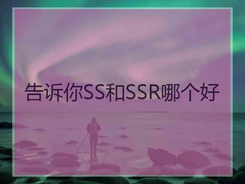 告诉你SS和SSR哪个好