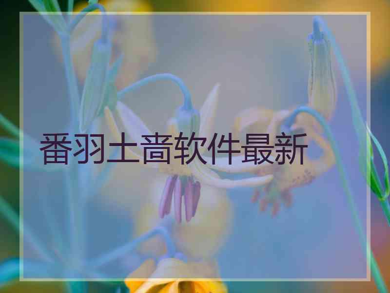 番羽土啬软件最新