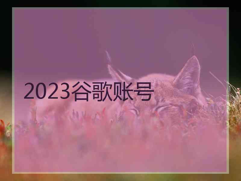 2023谷歌账号