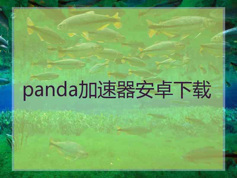 panda加速器安卓下载