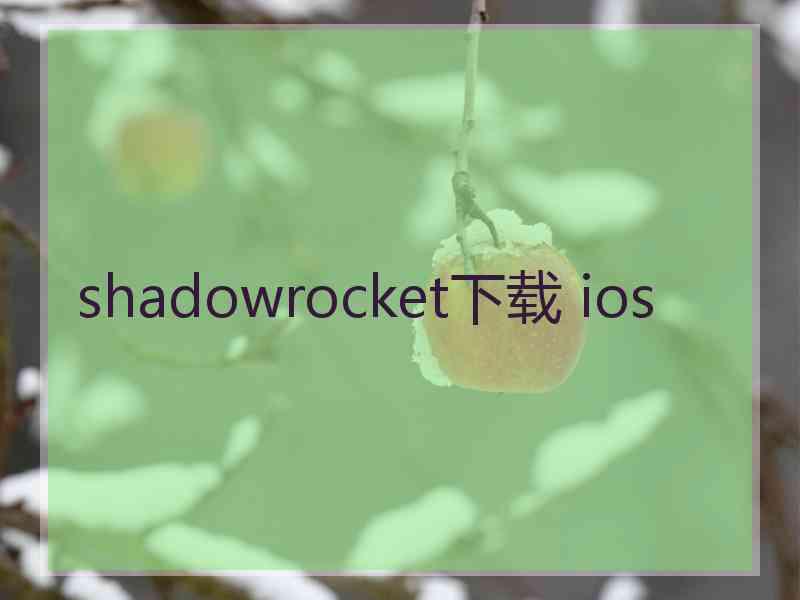 shadowrocket下载 ios