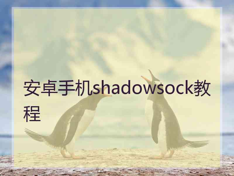 安卓手机shadowsock教程