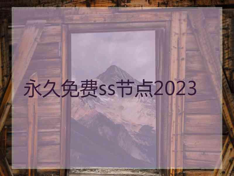 永久免费ss节点2023